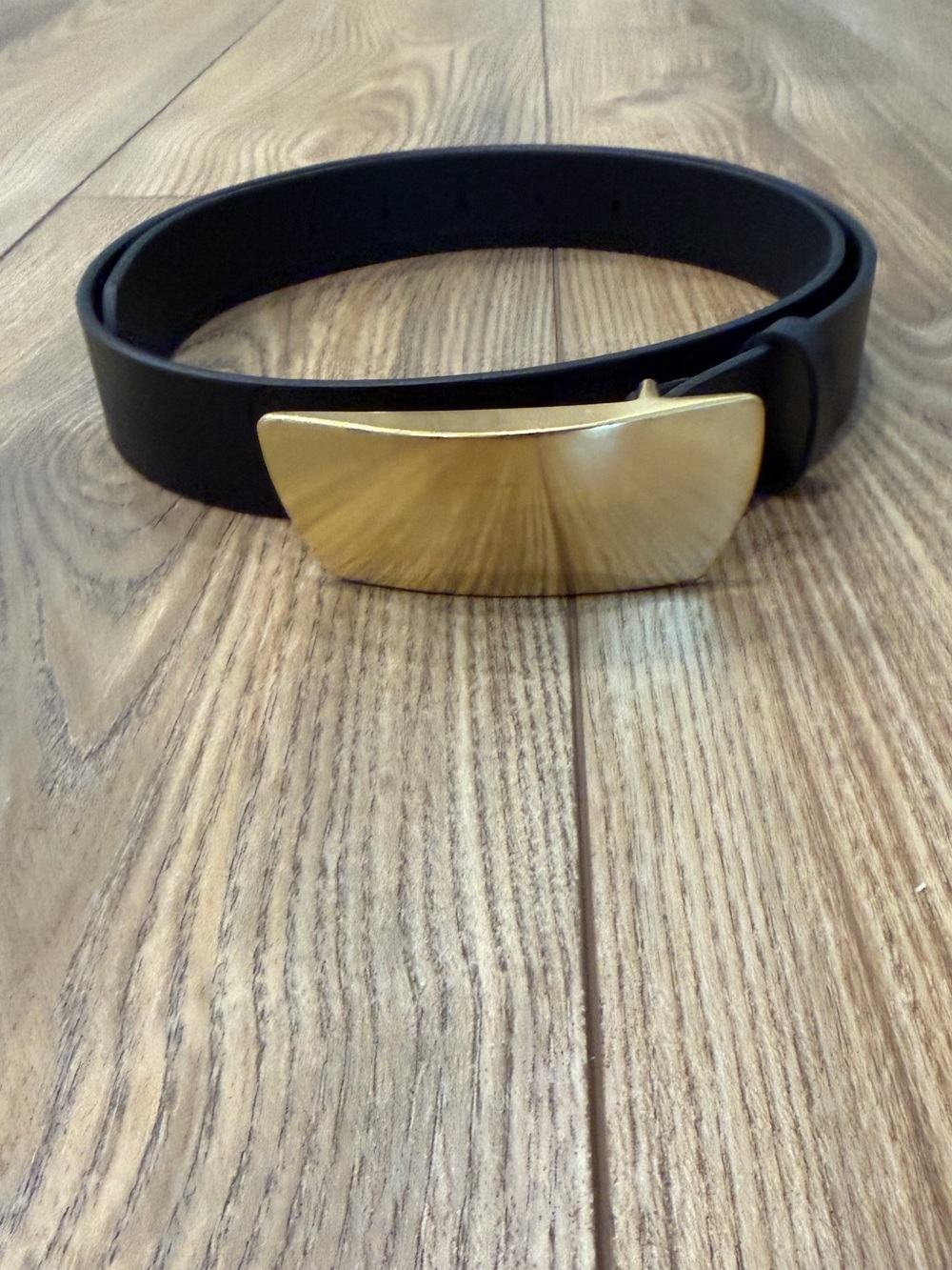 MADEWELL Black Belt with Gold Buckle